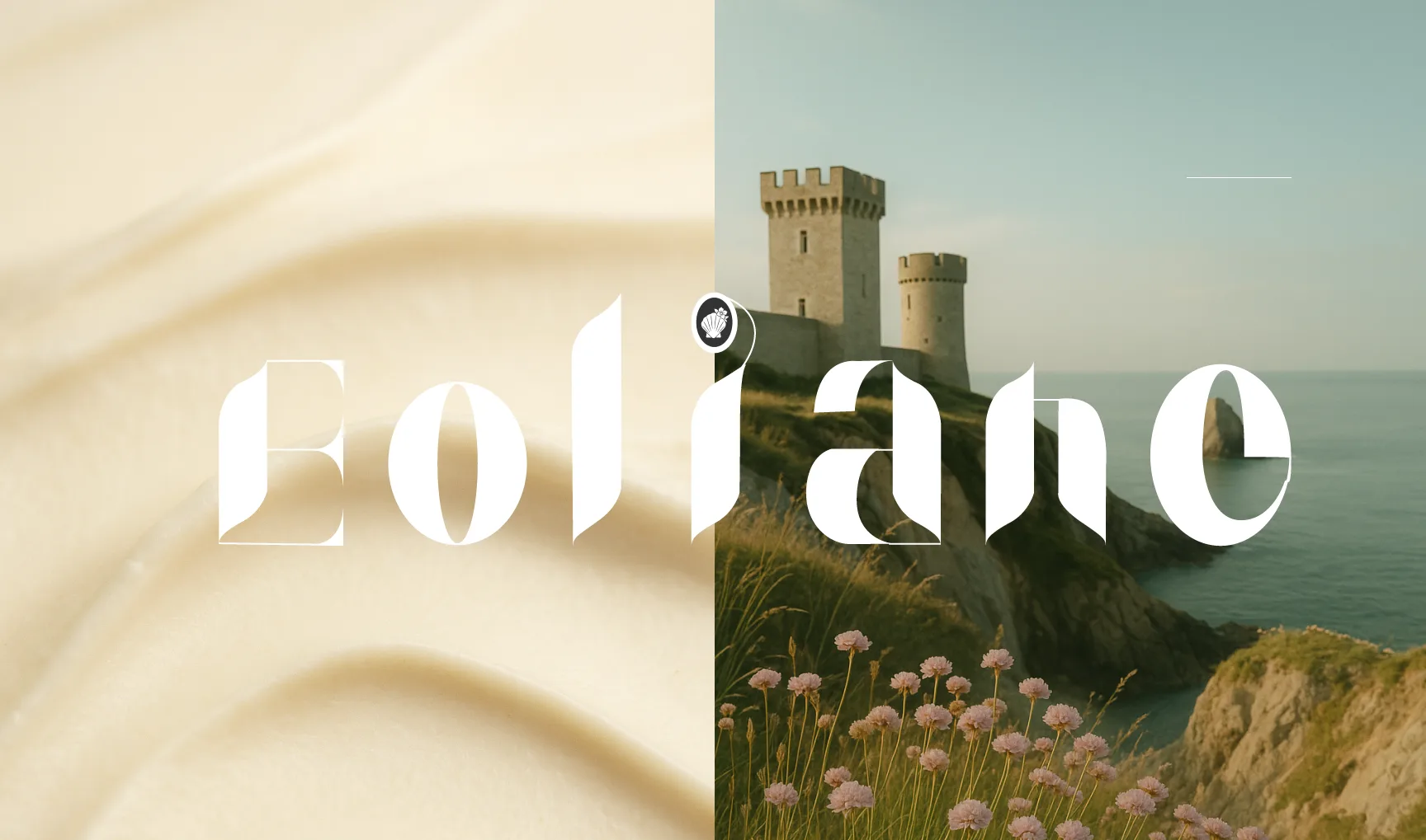 Page d'accueil Éoliane - cosmétique artisanale bio, univers côtier atlantique
