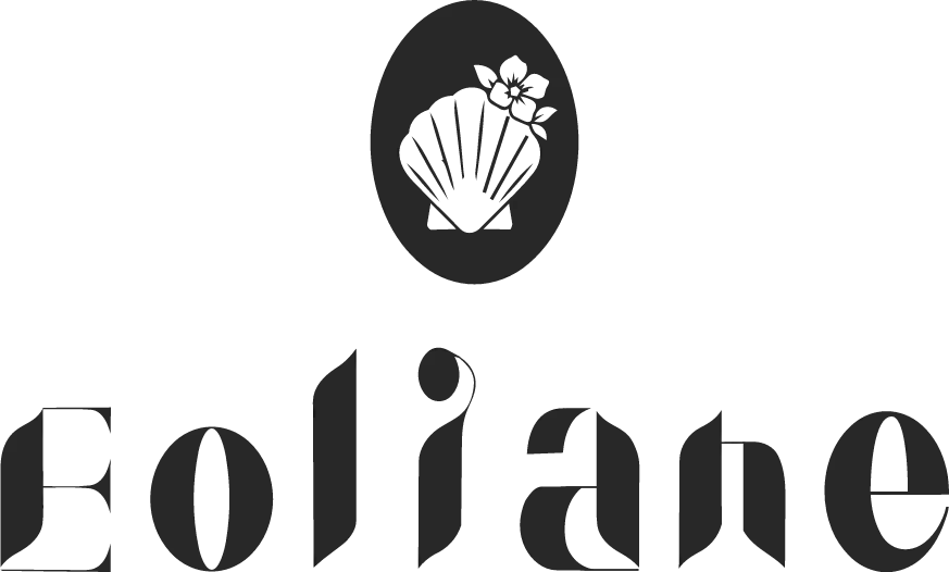 Logo Éoliane — identité visuelle, variant sombre vertical